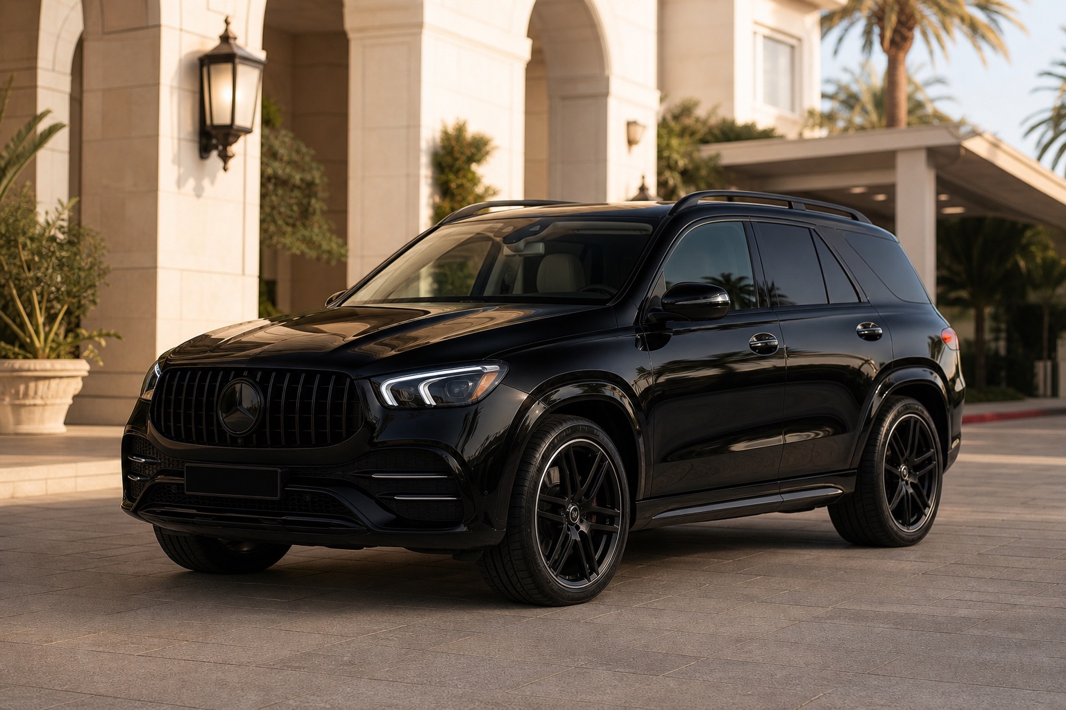 Black executive SUV for private San Diego to LAX airport transportation